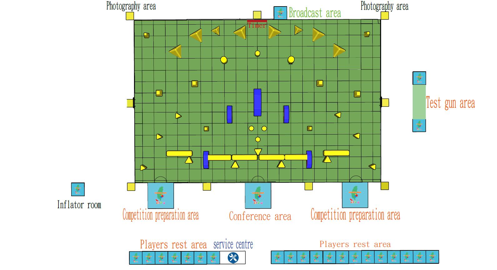 臺東漆彈國際賽場地配置圖