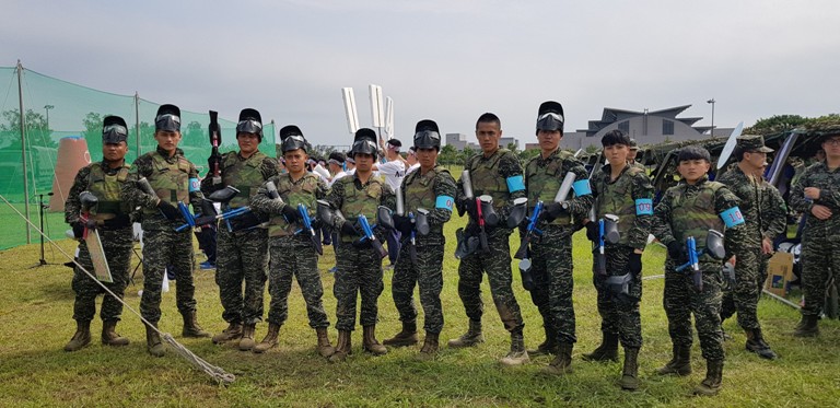 海軍陸戰隊-國防部國軍107年精神戰力專案教育一漆衝鋒漆彈競賽-陸軍專科學校