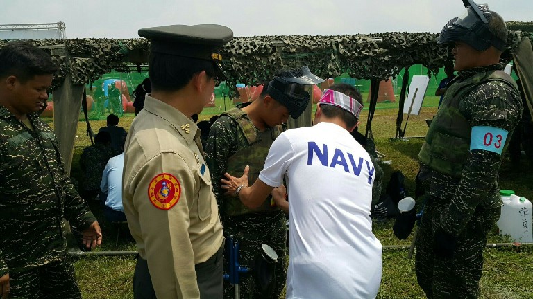 海軍陸戰隊-國防部國軍107年精神戰力專案教育一漆衝鋒漆彈競賽-陸軍專科學校