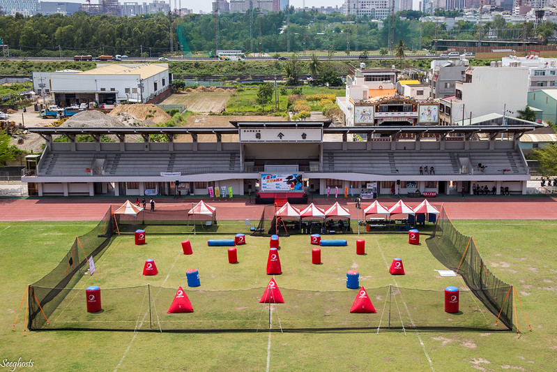 競賽場地-崑山科技大學反毒漆戰賽彈生存對（熊麻吉漆彈團隊外場架設）