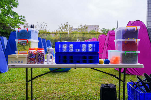 開幕講解桌-（熊麻吉活動團隊）台南傑尼爾富農幼兒園水彈戶外教學成長營